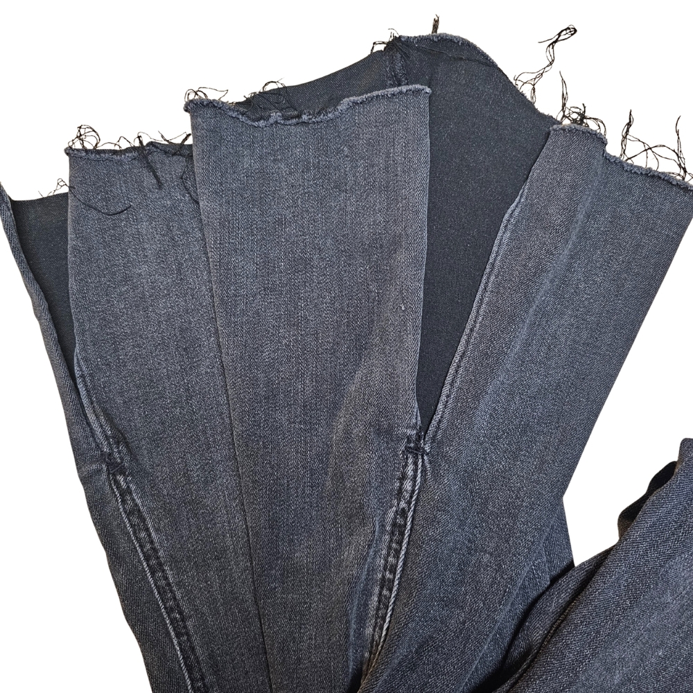 Hollister Women's Juniors High Rise Fit And Flare Jeans Black Washed Gray - Picture 4 of 7